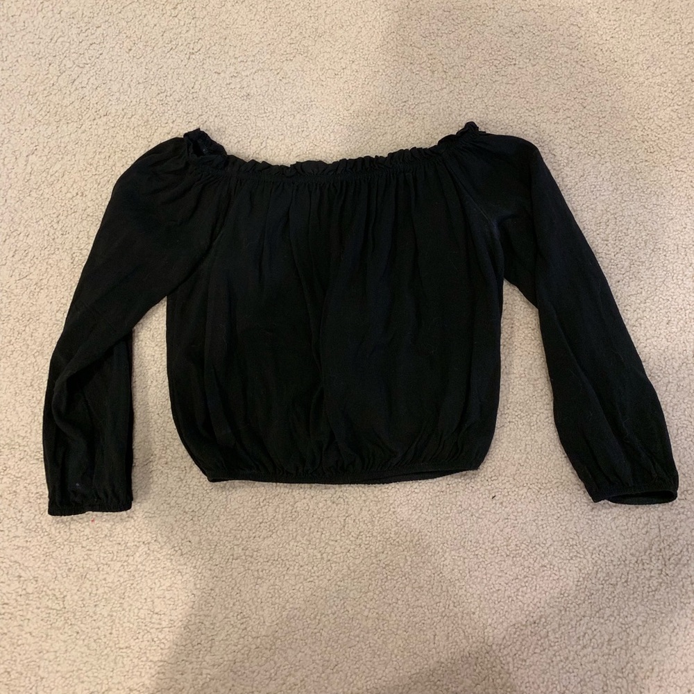 Brandy Melville Off-the-Shoulder Black Top